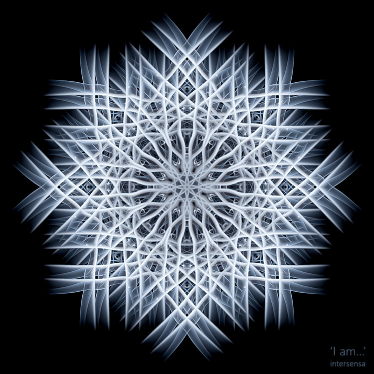 I am, photo editing, symmetry, digital art, fotobewerking, snowflake, fractal, mandala, lightcode, intersensa